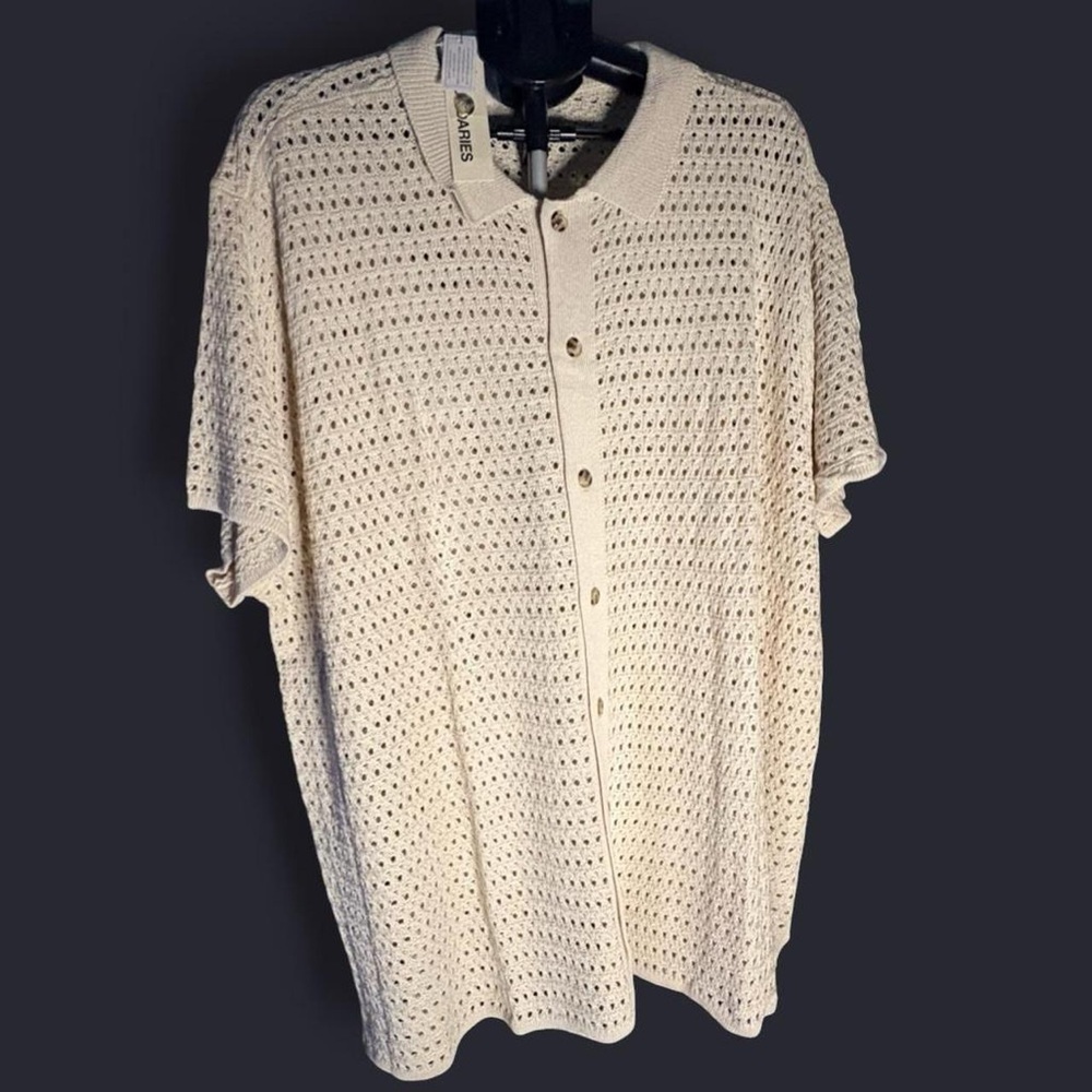 No Boundaries Crochet Knit Polo | Size 3XL | NWT